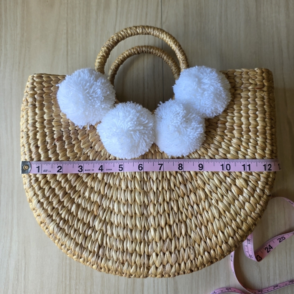 Sea And Grass Camryn White Pom Pom Bag - Picture 6 of 10